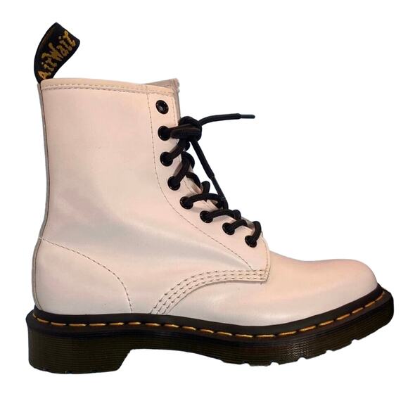 Dr. Martens 1460 Military Combat AirWair White Leather NWOT Womens 6 - Picture 2 of 10